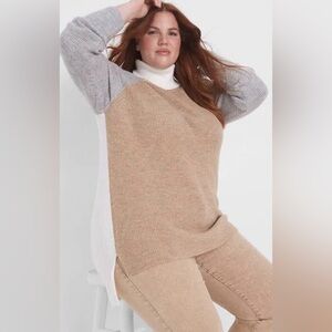 Lane Bryant Turtleneck Colorblock Sweater - size 22/24